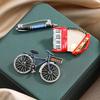 Nostalgic Retro 28 Bars Bicycle Pen Organ Brooch Three-Piece Suit Coat Jacket Pin Badge Accessories
