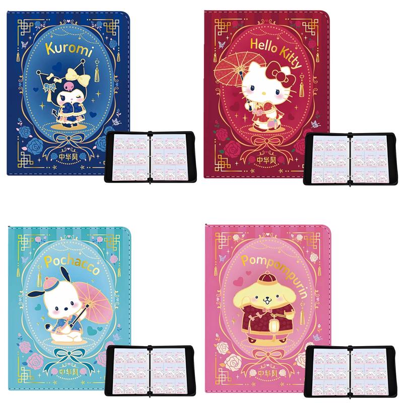 400/900pcs Sanrio Card Album Book Folder 4/9 Card Slots Collections Zipper Double Pocket Zipper Card Binder Holder
