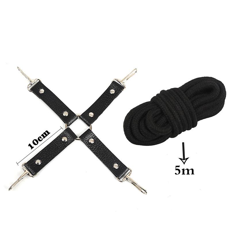 10-Piece Leather BDSM Bondage Restraint Set Handcuffs Blindfold Whip Training Punishment for Women Couples Adult Kinky Sex Toys