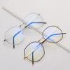 Computer Portable Polygon Eye Protection Metal Glasses Ultra Light Frame Anti-Blue Light Eyeglasses
