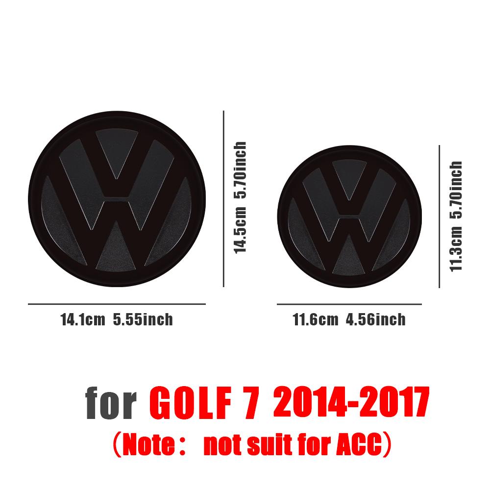 For VOLKSWAGEN VW Non-destructive Gloss Black Front Grill Badge Rear Trunk Lid Emblem Logo For Volkswagen VW Golf 7 7.5 8 2014-2