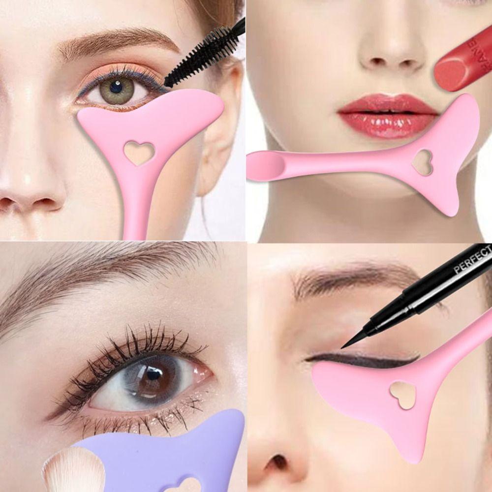2Pcs Eyeshadow Eyeliner Aid Tool Silicone Mascara Drawing Aid Eyeliner Stencils Wing Tips  Beginner