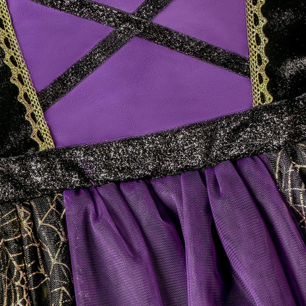 Костюм ведьмы на Хэллоуин для маленьких девочек, детские платья для косплея, праздничная одежда, платье