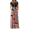 Stunning Women Boho Floral Long Maxi Dress For Cocktail Parties And Summer Events
