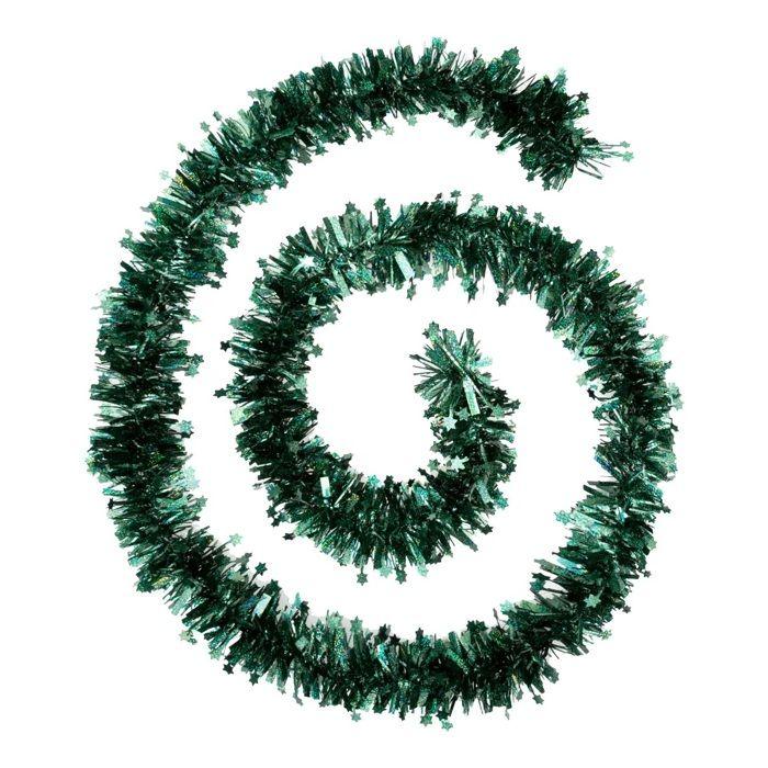 Guirlande de Noel 6 plis etoiles 200 cm olive