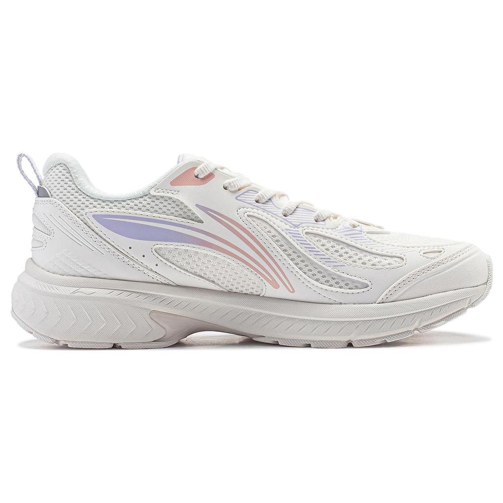 Li-Ning Fuyiao V2 Lightweight High Resilience Shock Absorption Non-Slip Wear-Resistant Low-Top Running Shoes Women Sneaker Cloud-Mist-White ARXT022-4