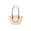 Loewe Плетеная сумка-тоут в курортном стиле из пальмового волокна и кожи, средняя, женская, бежевая, черная A223T43X02-2165