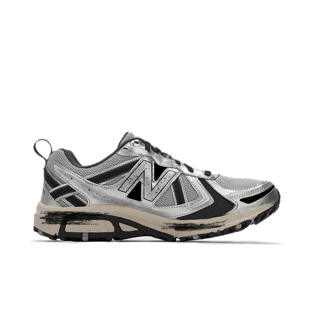 New Balance NB 410 Slip Resistant, Abrasion Resistant, Breathable Low top Running Shoes Unisex Black White Gray MT410KR5(Team522-SBOX)