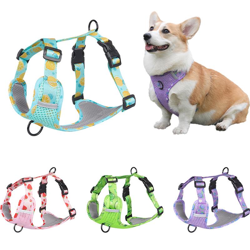 Pet Dog Harness for Medium Large Dogs Vest with D-ring Breathable Pet Chest Strap Labrador Husky Bulldog Pug Traction