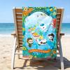 proof beach towel with a The Octonauts4 pattern - soft,absorbent,quick-drying,machine washable - perfect for swimming,camping,bathing