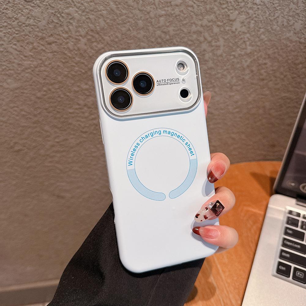 Жидкое Нано Матовое Стекло Для Чехла Magsafe Для iPhone 17 16 15 14 13 Pro Max Магнитная Беспроводная Зарядка Силиконовый Ударопрочный Чехол