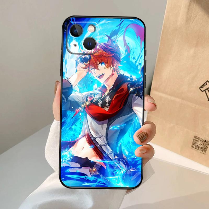 Чехол Genshin Impact Тарталья для iPhone 16 15 14 12 Pro Max 11 13 Pro Max X XR XS MAX Plus 12 Mini Coque