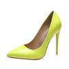 2024 Spring Super High 12cm Stiletto Heels Pumps Women Shoes Pointed Toe Florescence Patent Leather Office Thin Heel