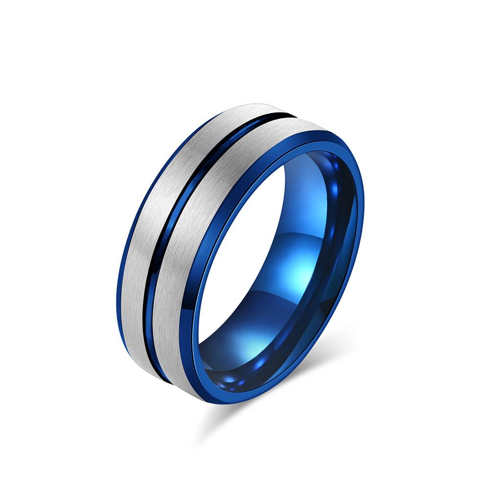 Кольцо из вольфрамовой стали с прорезью 8 мм для мужчин, модный аксессуар в стиле легкой роскоши, персонализированный, двухцветный, вольфрамовое золото, устойчивый к царапинам