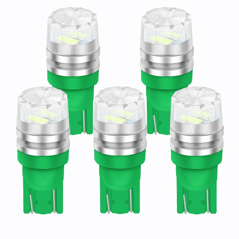 5 шт. Светодиодная лампа T10 W5W 194 168 Led 2SMD 5630 Автомобильная клиновидная лампа Подсветка номерного знака Плафон 3000K 6000K Белый Зеленый Синий Красный KTY