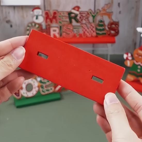 Рождественский деревянный орнамент, настольный знак в виде пряничного человечка, праздничный центральный элемент, украшение в виде пряничного человечка на Рождество