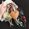 Series Leather Heart Bag Hanging Pendant Keychain Jewelry Gift Decoration Accessories