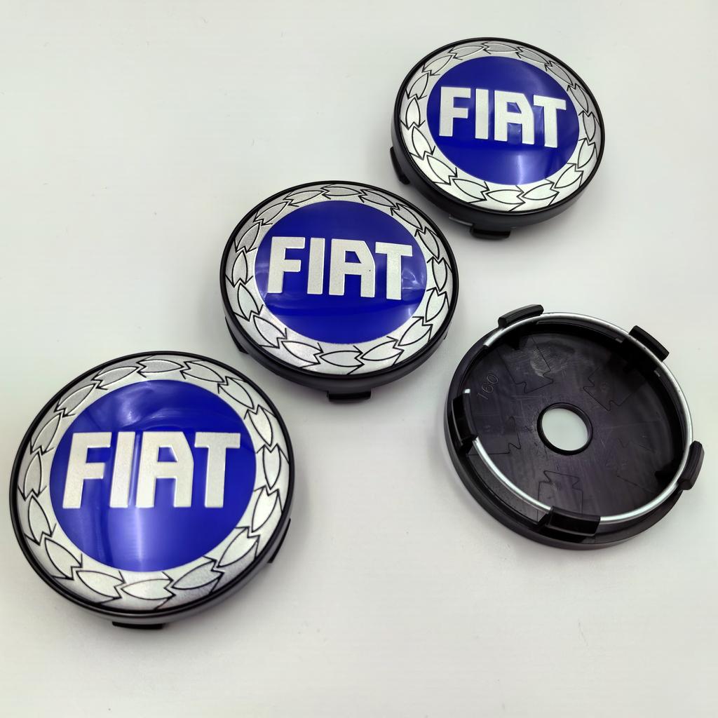 4 шт. 60 мм логотип fiat Колпачки ступицы колеса автомобиля Значок Аксессуары для стайлинга Серебристый ИЛИ Черный Совместимо с FIAT