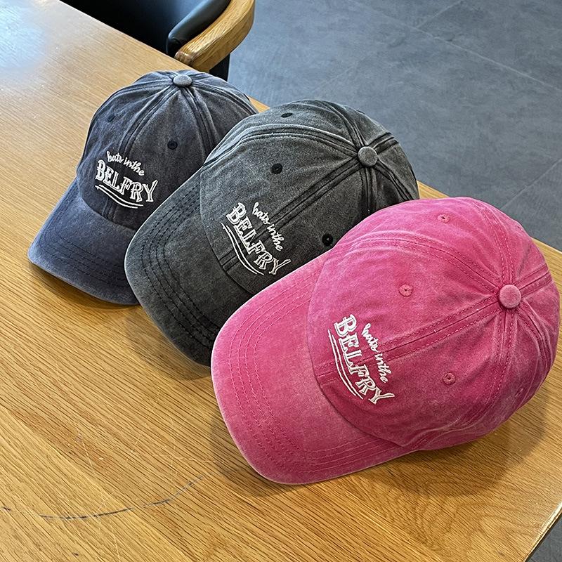 Ретро Женская Бейсболка Вышивка Букв Стирка Хлопок Хип-Хоп Кепки Snapback Для Мужчин Уличная Одежда Регулируемая Кепка с Козырьком