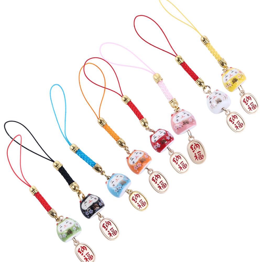 Good Luck Phone Pendant Phone Hang Rope Mobile Phone Straps Lucky Cat Lanyard Phone Lanyards