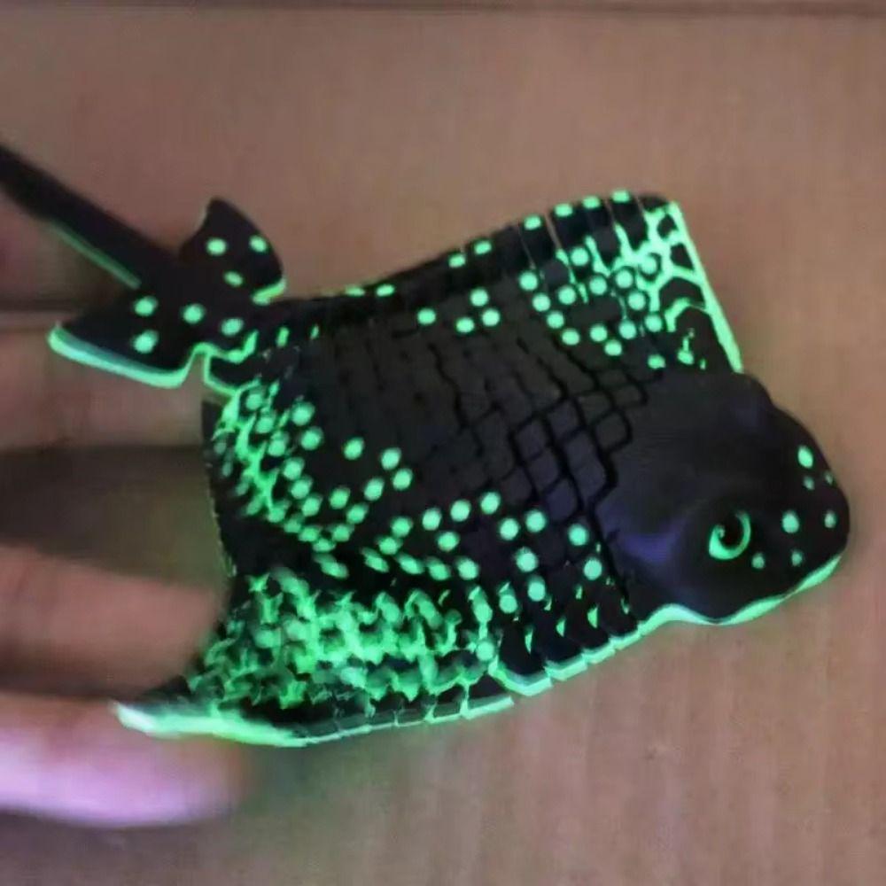 Bionic Luminous Stingray Toy Luminous Realistic Stingray Figurine  Room Ornament