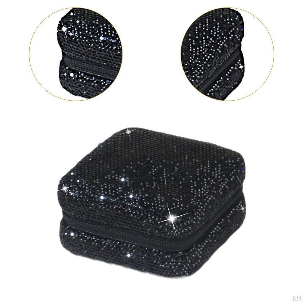 Стразы Шкатулка для украшений Декор для ювелирных изделий Шкатулка для ожерелий Серьги Органайзер для