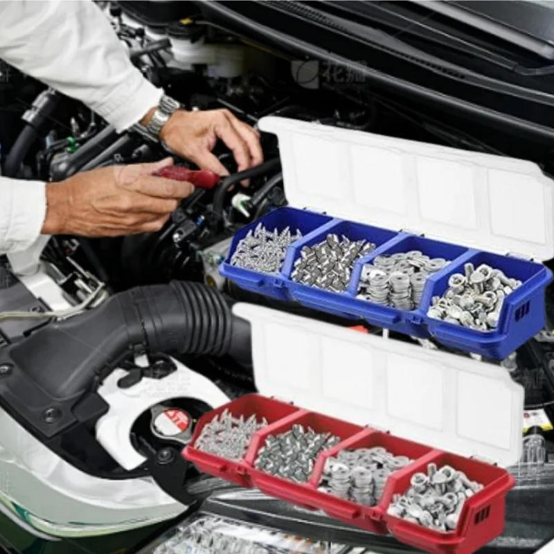 Сверхпрочный пластиковый органайзер для деталей, многосекционный ящик для хранения винтов, ящик для наведения порядка для ювелирных изделий, фурнитуры, электроники, мелких компонентов