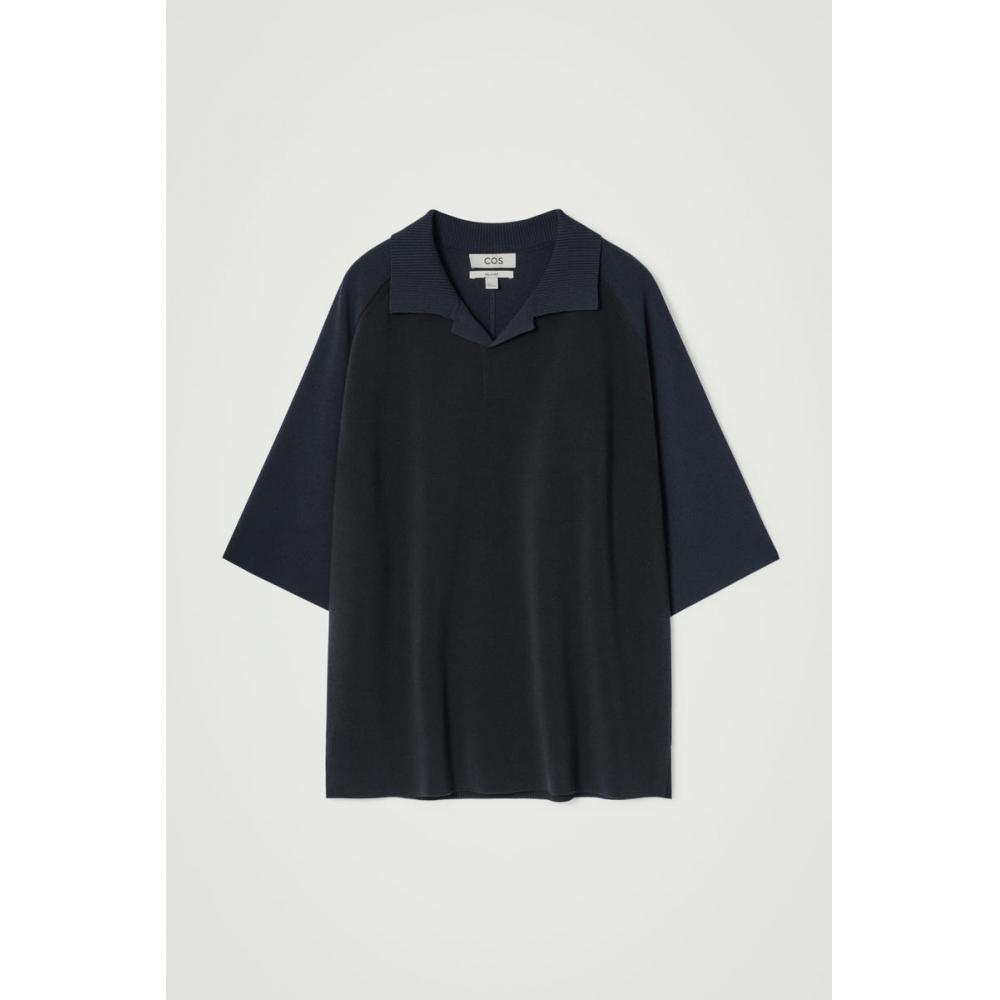 COS Рубашка поло с двойным рисунком в японском стиле
