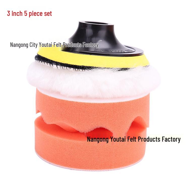 3-дюймовый набор для полировки и воскования автомобиля с самоклеящимися губчатыми и шерстяными кругами