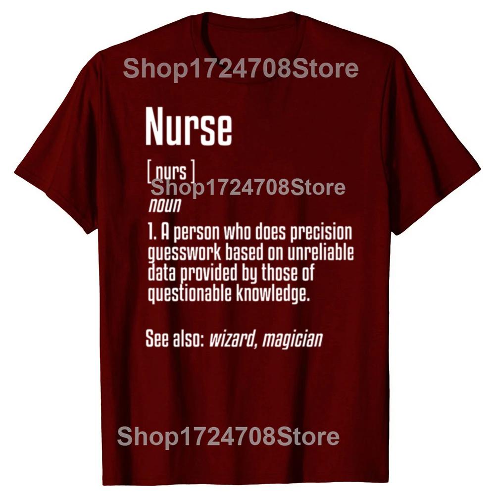 Nurse Definition T Shirt Funny Cute Nurses Week Gift Tshirt Printing Brand Man Tops Shirts Printing Cotton Short Sleeve Clothes