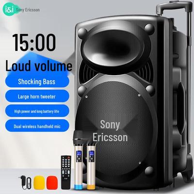Портативная Bluetooth KTV колонка-тележка Soaiy, штекер CN (адаптер в комплекте)