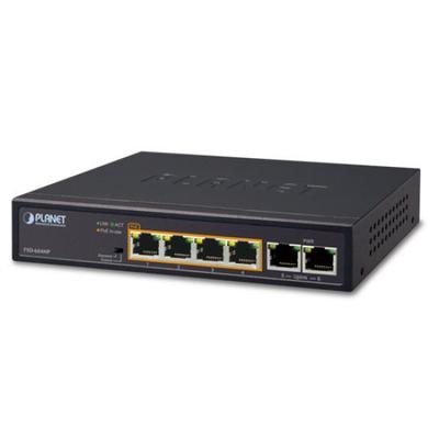 PoE-коммутатор PLANET FSD-604HP, 4 порта PoE + 2 порта 10/100TX, 802.3af/at