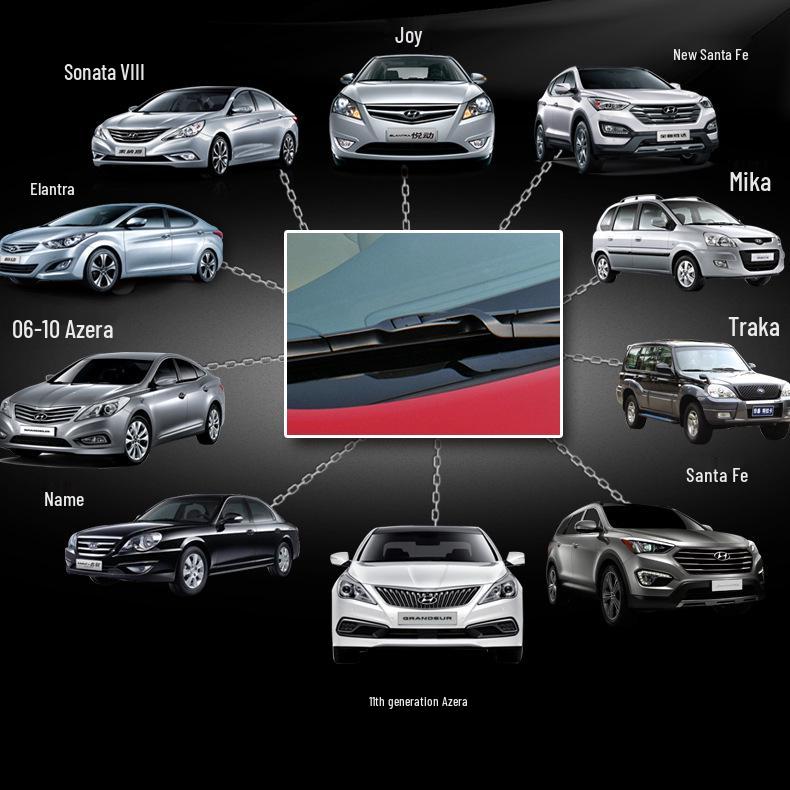 Совместимый стеклоочиститель для моделей Hyundai: Elantra, Tucson, Santa Fe, Mistra, Equus, Sonata, i30, Langdong.