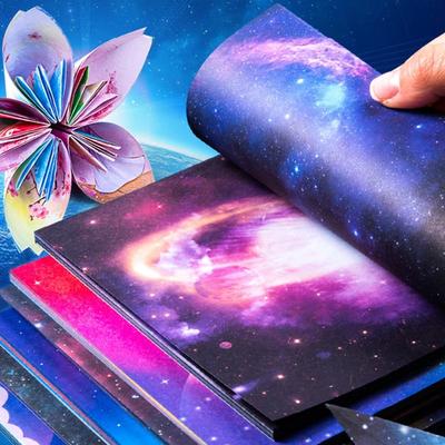 Квадратное звездное небо, созвездия, оригами, бумага для детей, сделай сам, ручная работа, двухсторонняя раскраска, складная крафт-бумага, художественный материал, подарок для детей
