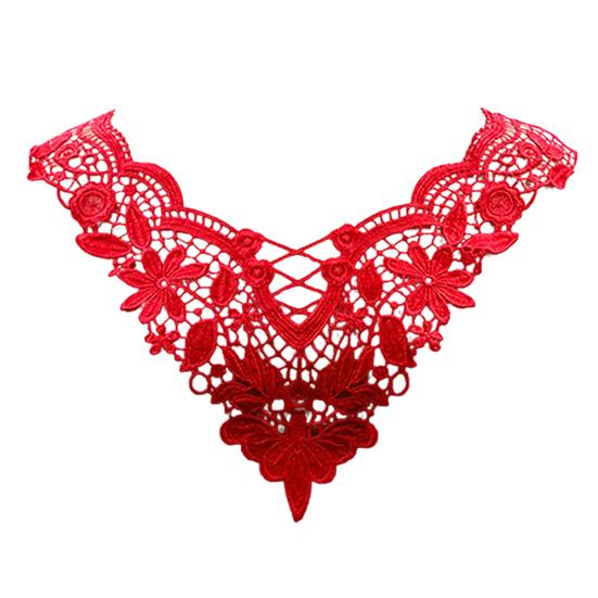 Yousheng Embroidered Lace Collar Hollow Out Lace Fabric Trim Applique Neckline Women Lace Collar Applique for DIY Sewing Supplies Wedding Dress