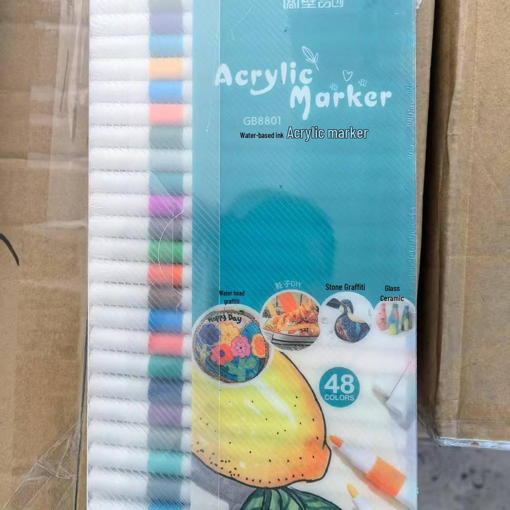 Набор акриловых маркеров: 12/24/36/48/60 Быстросохнущие акварельные маркеры-подсветки