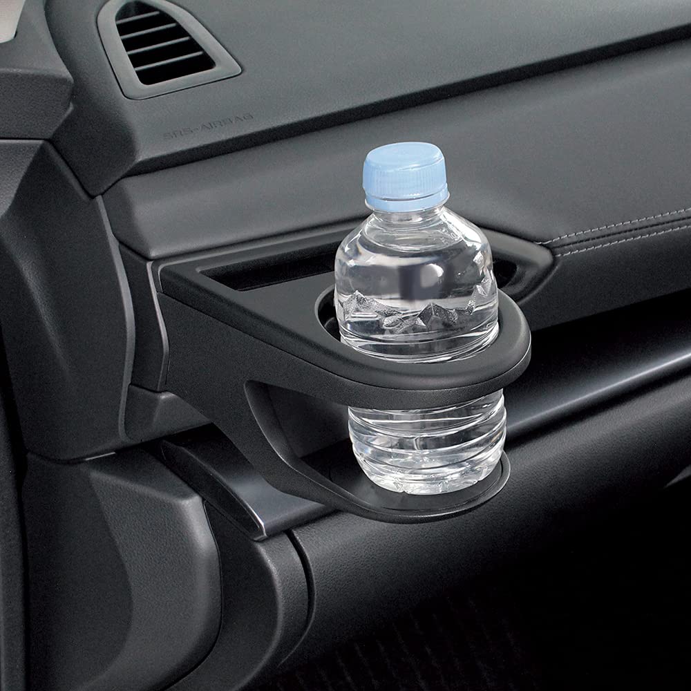 Tsuchiya Yac Product for Subaru VN Series Levorg Air Conditioner Drink Holder for Passenger Seat Vehicle-specific Black/Silver SY-SB9
