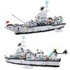 Большой Размер 6 В 1 Военный Военно-морской корабль Армейский Корабль Модель Военный Корабль Строительные Блоки Военный Армейский Корабль Самолет Модель Игрушки Для Мальчиков Детей