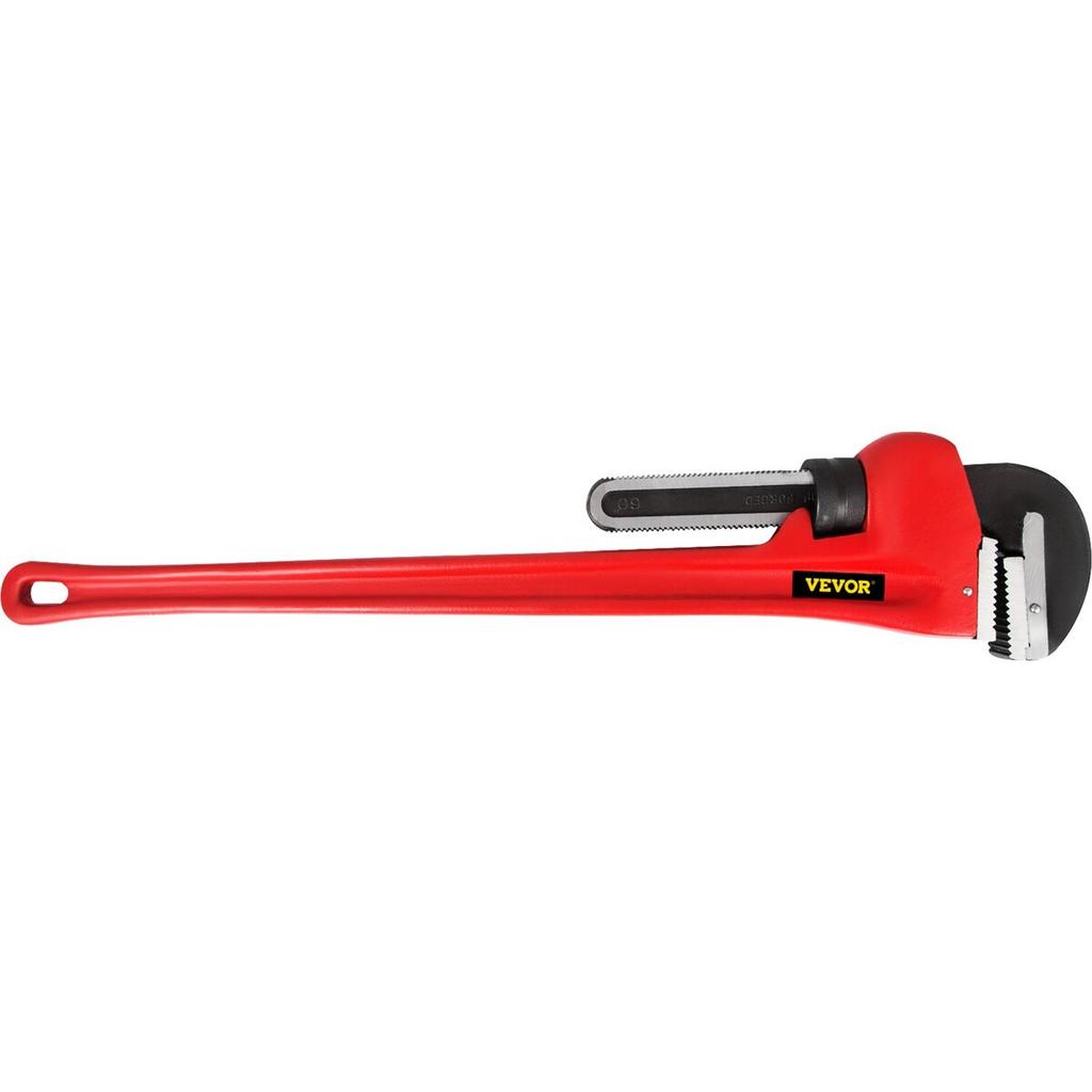 Pipe Wrench, 60 inch, Heavy Duty Cast Iron Straight Plumbing Wrench, Adjustable Plumber Tool for Sink Faucet Toilet Bowl Bathroom Kitchen Drainer