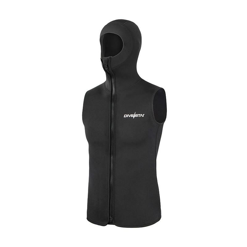 3mm Neoprene Sleeveless Hooded Wetsuit Vest Freediving Snorkeling Surfing Kayaking Water Sports