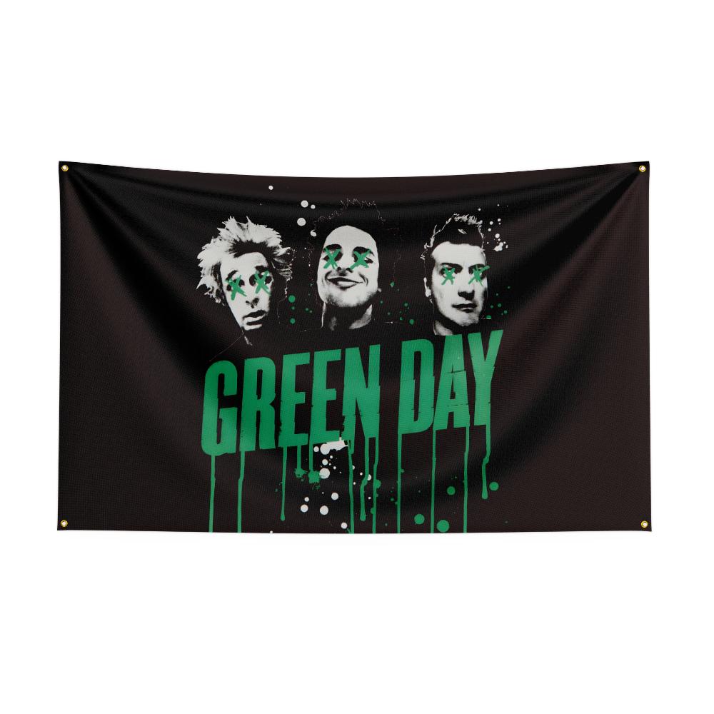 Ggreen Day Flag Rock Music Band Banner   Hd Printing Tapestry Exhibition Music Band Fans Garage Decor