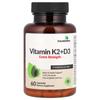 Vitamin K2+D3, Extra Strength, 60 Capsules