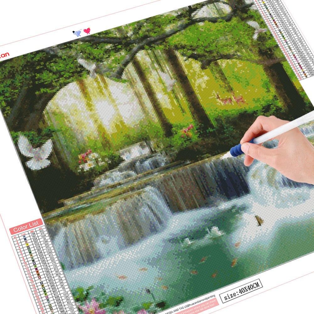 5d алмазная живопись водопад мозаика природа DIY алмазная вышивка лебедь стразы картины домашний декор ремесленный комплект
