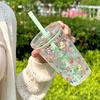 Tritan Water Bottle Transparent Drink Cup Cute Water Cup  Home Office