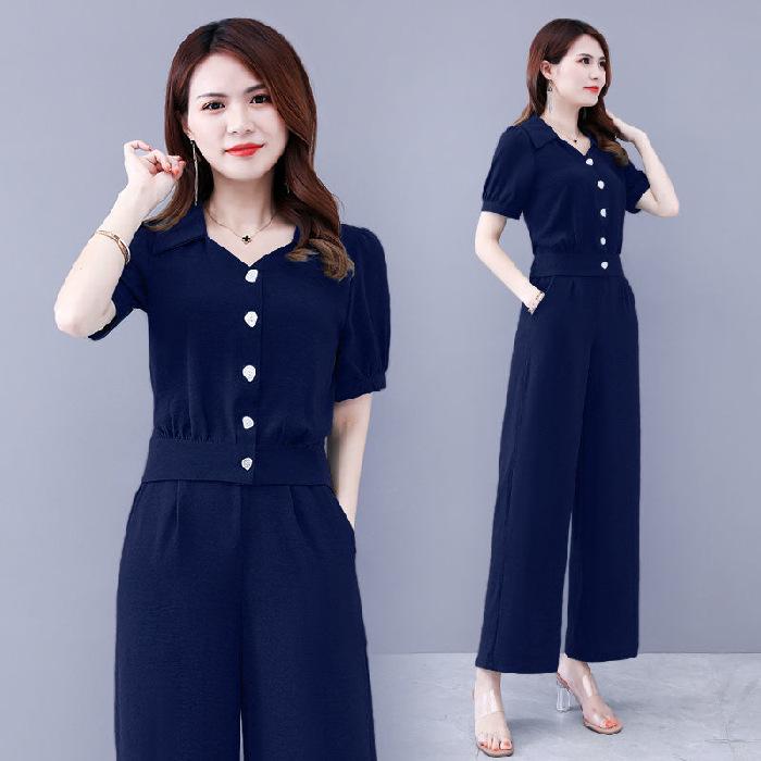 Костюм женский летний 2 модный западный темперамент богиня веер прикрывающий живот брюки из двух частей