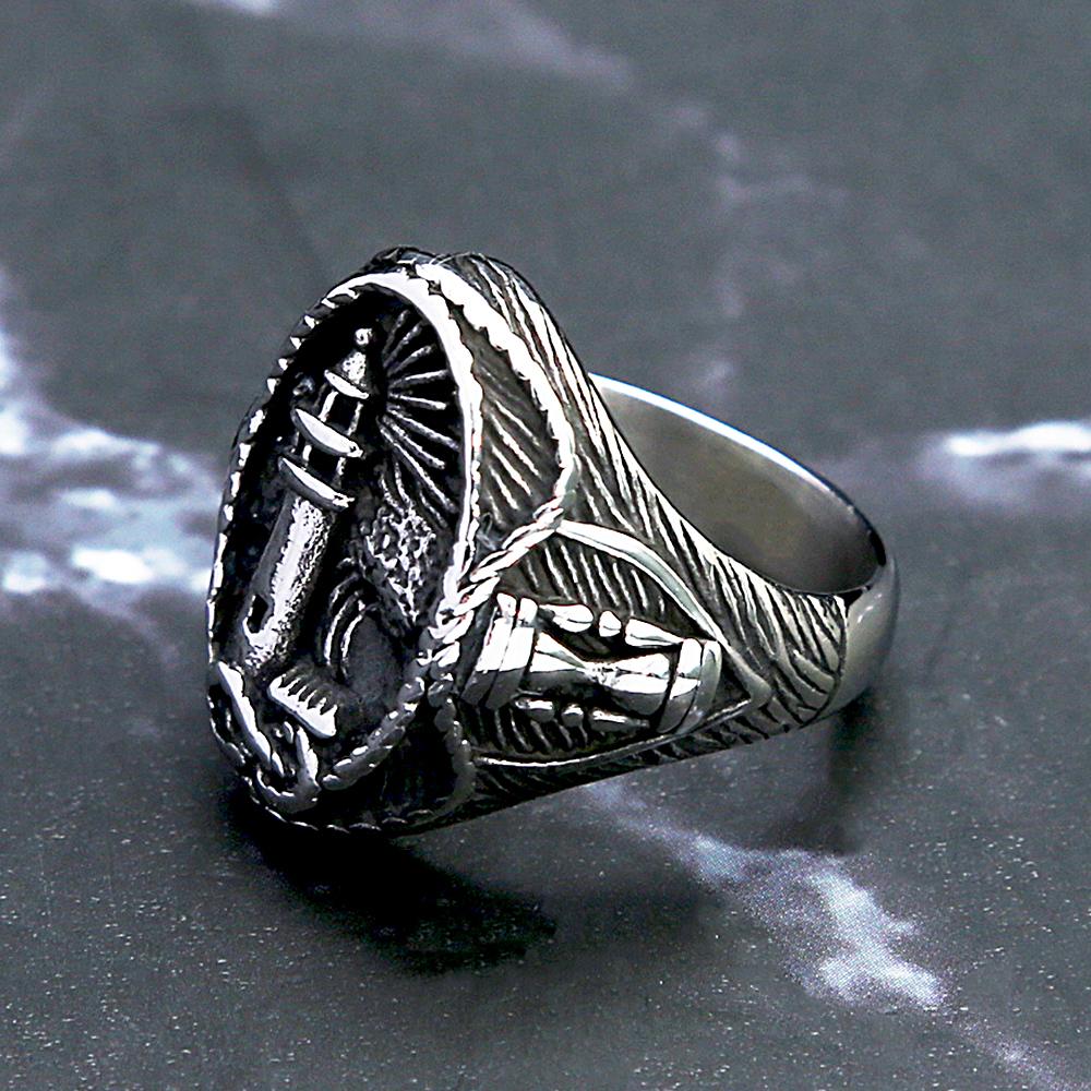 Модное винтажное кольцо-маяк викингов для мужчин, панк, уникальная нержавеющая сталь, кольца-амулеты для моряков, ювелирные изделия, дропшиппинг