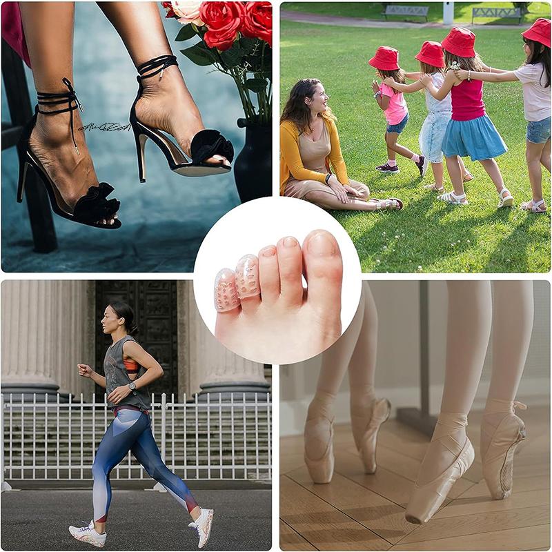 2-100Pcs Silicone Anti-Friction Toe Protectors Gel Breathable Toe Caps Foot Care Elasticity Fingertip Blister Prevention