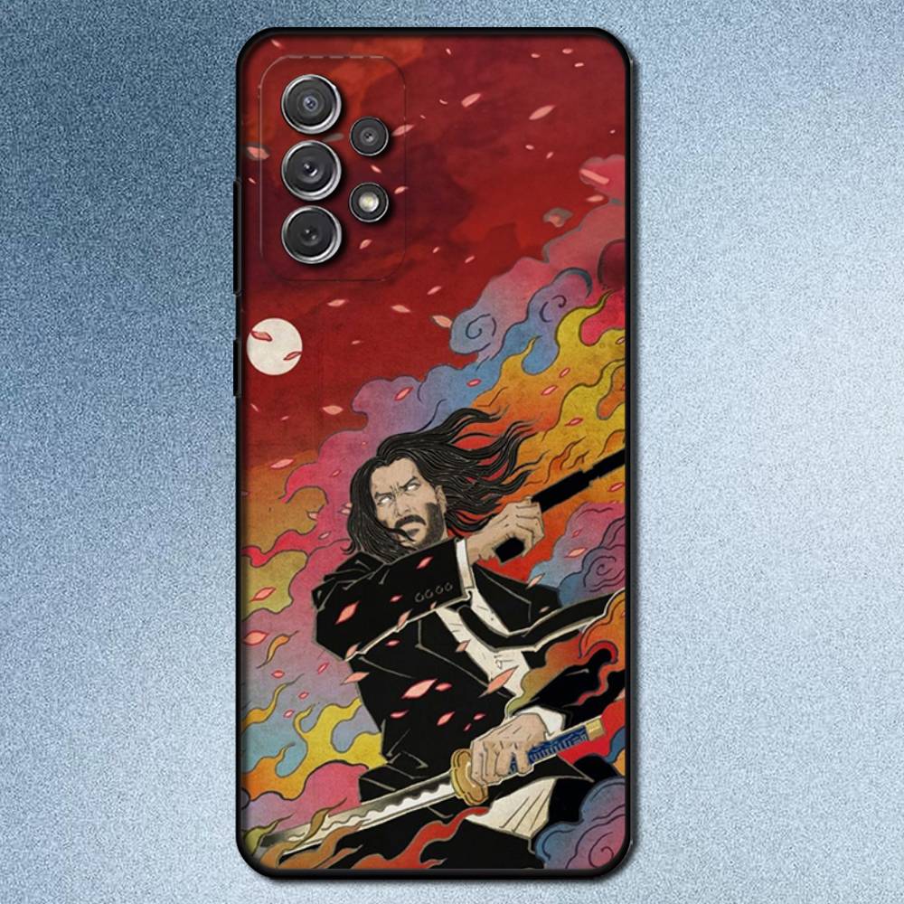 Cool J-John Wick For Samsung S 25,24,23,22,30,21,10,9,Ultra,Plus,Lite,FE,4,5G Black Soft Case Phone Case