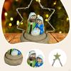 Christmas Nativity Scene Religious Sculpture Artwork Holy Family Figurine for Fireplace