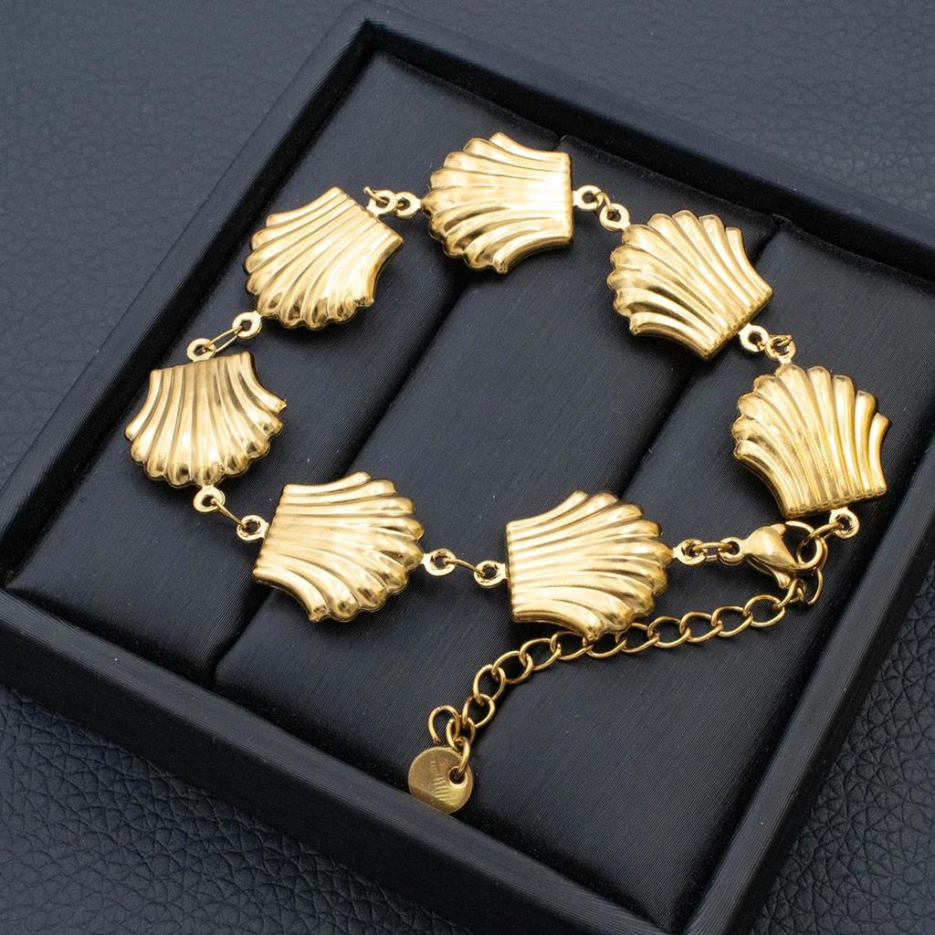 Gold Color Stainless Steel Hard Outer Skin Bracelet for Women - Cute Adjustable Jewelry Hypoallergenic Gift for Girls